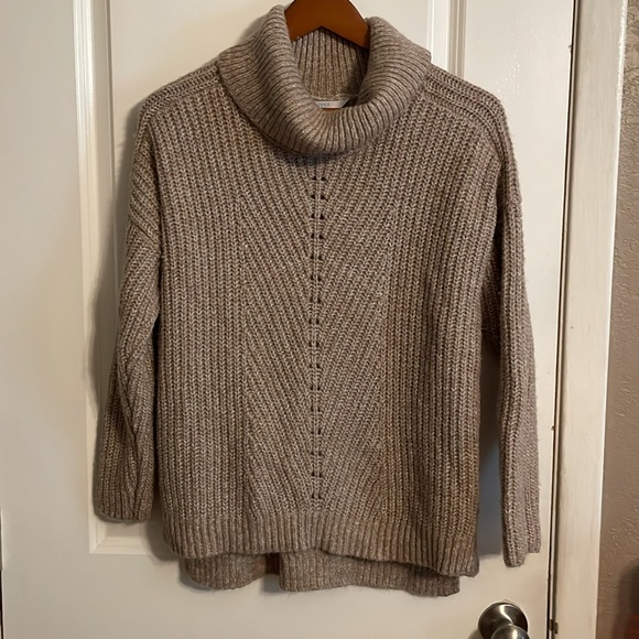 Time and Tru Sweaters - Tan Cowl Neck Sweater